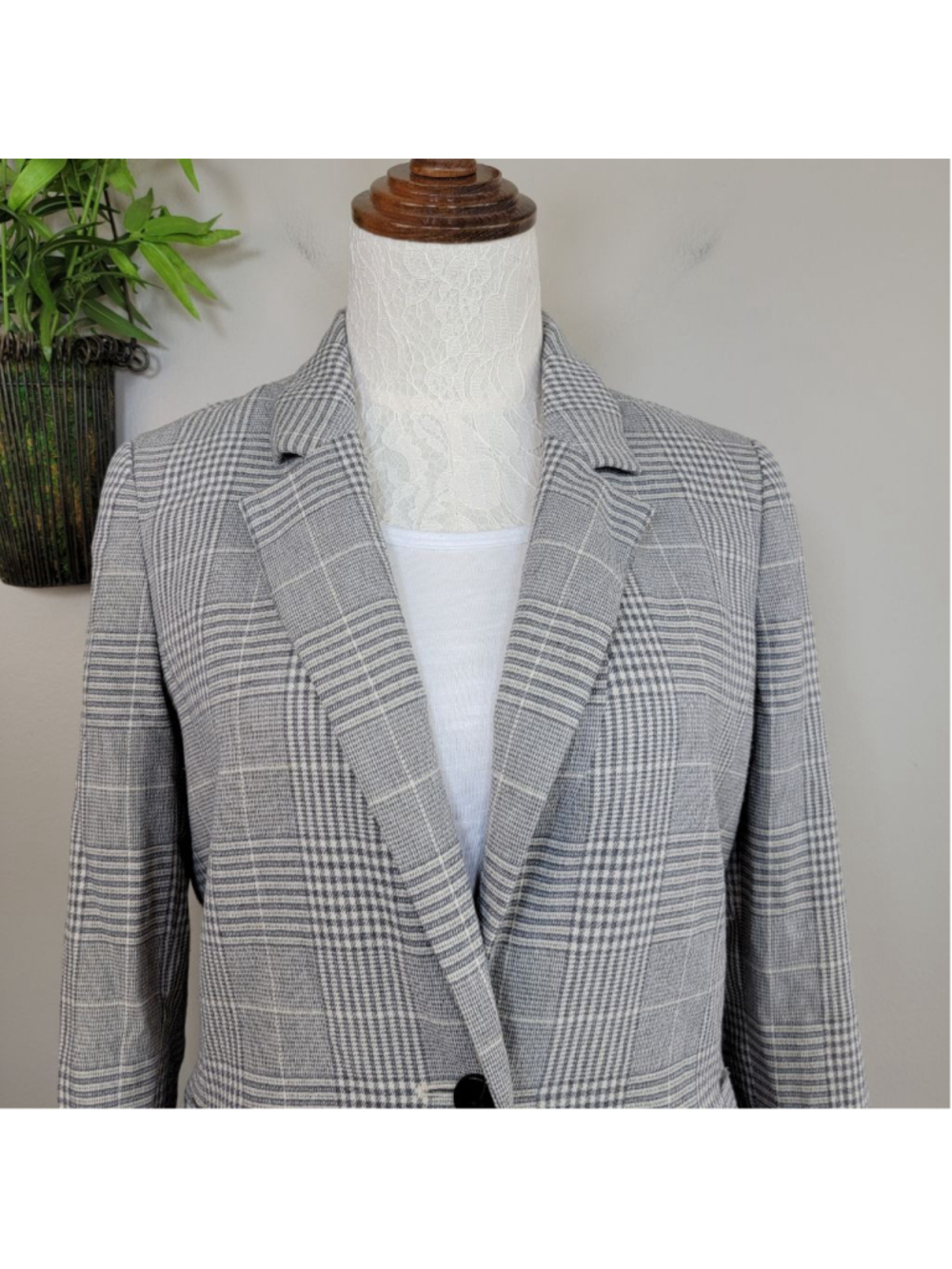 Madewell S Dorset Blazer Galloway Plaid Double Button Notched Collar Oversized - Picture 4 of 12